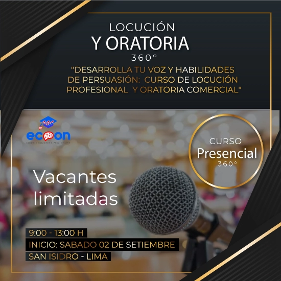 LOCUCIÓN PROFESIONAL Y ORATORIA COMERCIAL 